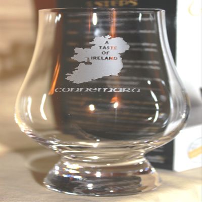 GLENCAIRN CONNEMARA BRANDED WHISKY GLASS IN GIFT CARTON