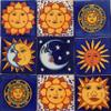 Sun Moon Talavera Mexican Tile 4x4 Hand Painted view 1