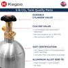 5 lb. Aluminum Co2 Tank Compressed Gas Air Cylinder view 4