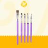 Wilton 5-Piece Decorating Brush Set - Food Safe Decorating Brushes for Dusting Edible Glitter and Painting with Edible Color on Treats, Synthetic Bristles view 2