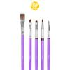 Wilton 5-Piece Decorating Brush Set - Food Safe Decorating Brushes for Dusting Edible Glitter and Painting with Edible Color on Treats, Synthetic Bristles view 3