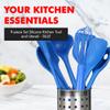 Chef Craft 9 Piece Silicone Kitchen Tool and Utensil Set, Blue view 2