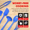 Chef Craft 9 Piece Silicone Kitchen Tool and Utensil Set, Blue view 3