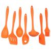 Chef Craft 7 Piece Silicone Kitchen Tool and Utensil Set, Orange (42078) view 1
