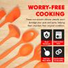 Chef Craft 7 Piece Silicone Kitchen Tool and Utensil Set, Orange (42078) view 3