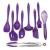 Chef Craft Premium Silicone Kitchen Tool and Utensil Set, 9 Piece, Purple view 1