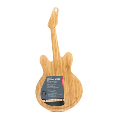 Kikkerland Bamboo Guitar Cutting Board Kitchen Essentials for Cooking & Baking Homesteading & Homemaking Supplies