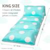 Butterfly Craze Floor Pillow Case, Mattress Bed Lounger Cover, Polka Aqua, King Size - Cozy Seating Solution for Kids & Adults, Recliner Cushion, Perfect for Reading, TV Time (Pillow Not Included) view 3