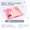 Butterfly Craze Floor Pillow Case, Mattress Bed Lounger Cover, Star Navy, Queen Size - Cozy Seating Solution for Kids & Adults, Recliner Cushion, Perfect for Reading, TV Time (Pillow Not Included) view 2