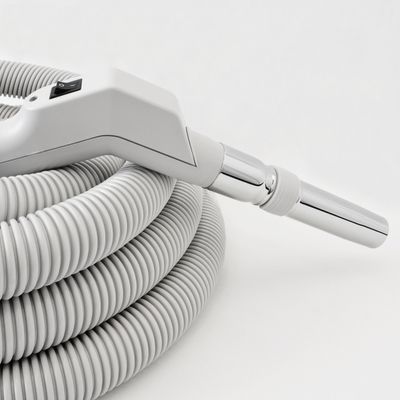 Central Vac Hose Assy 40Ft Low Voltage Crushproof Hose With Switch-Grey