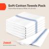 Zeppoli Classic Dish Towels - 15 Pack - 14" by 25" - 100% Cotton Kitchen Towels - Reusable Bulk Cleaning Cloths - Blue Hand Towels - Super Absorbent - Machine Washable view 2