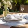 COTTON CRAFT White Dinner Napkins - Set of 12 Classic Pure Cotton Soft Cloth Napkins - Durable Washable Everyday Lunch Brunch Table Restaurant Wedding Party Gift Reusable Napkin - 17 x 17 inches view 4