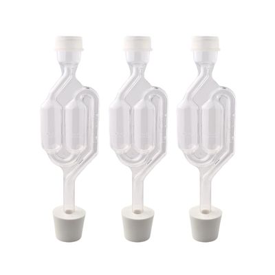 Fastrack Airlocks for Fermenting (Set of 3) | Bubble Airlock for Wine Making and Beer Making | BPA-Free S-Shaped | Used for Brewing Wine, Beer, Pickles & More | Transparent