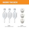 Fastrack Airlocks for Fermenting (Set of 3) | Bubble Airlock for Wine Making and Beer Making | BPA-Free S-Shaped | Used for Brewing Wine, Beer, Pickles & More | Transparent view 2