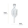 Fastrack Airlocks for Fermenting (Set of 3) | Bubble Airlock for Wine Making and Beer Making | BPA-Free S-Shaped | Used for Brewing Wine, Beer, Pickles & More | Transparent view 3