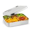 LunchBots Large Cinco Stainless Steel Lunch Container - Five Section Design Holds a Variety of Foods - Metal Bento Box - Dishwasher Safe - Stainless Lid view 1