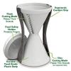 Veggetti Veggie Slicer, Dual Stainless Steel Blade Vegetable Cutter for Thick or Thin Noodle, Works with Zucchini, Squash, Cucumbers, Carrots, and more, 2.76"L x 2.76"W x 6.32"H, White view 3