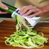 Veggetti Veggie Slicer, Dual Stainless Steel Blade Vegetable Cutter for Thick or Thin Noodle, Works with Zucchini, Squash, Cucumbers, Carrots, and more, 2.76"L x 2.76"W x 6.32"H, White view 4