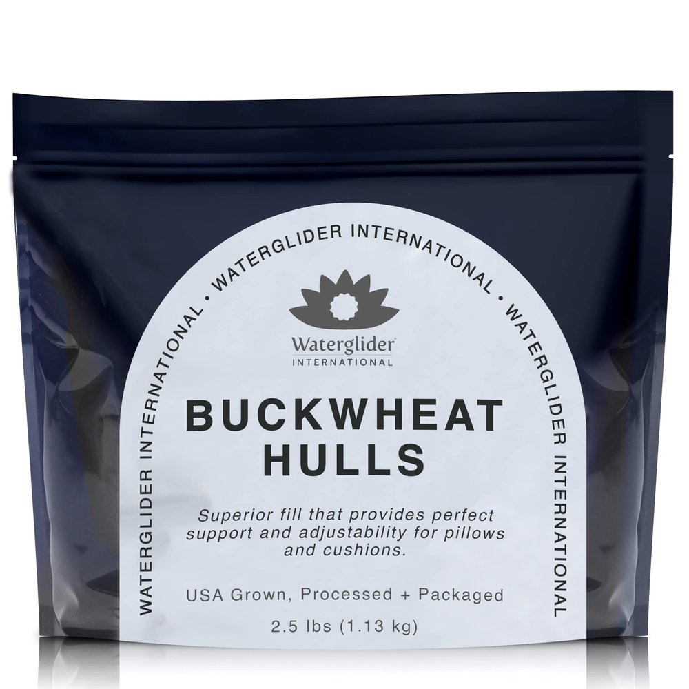 Waterglider International Replacement Buckwheat Husks for Meditation Zafu or Pillow, USA Grown Hulls, 2 lbs