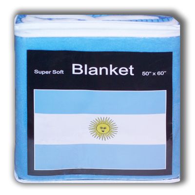 Argentinian Flag Fleece Blanket 5 ft x 4.2 ft. Super Soft Throw Cover Flag of Argentina