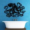 Octopus Tentacles Sprut Kraken Ocean Sea Animal Wall Vinyl Decal Art Sticker Home Modern Stylish Design Interior Decor for Any Room Smooth and Flat Surfaces Housewares Murals Window Graphic Bedroom Bathroom Living Room (3956) view 1