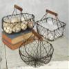 Chicken Wire Baskets in Rust Finish Set of Three view 1