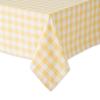 DII Checkered Tabletop Collection 100% Cotton, Machine Washable, Tablecloth, 52x52, Yellow view 2