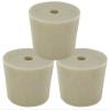 Drilled Rubber Stopper #10 Set of 3 view 2