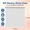 Premium Shower Curtain Liner, 72"W X 72"H - PVC-Free, 6G PEVA Shower Curtain with 12 Rust Proof Grommets And Magnet-weighted Bottom Hem - Moisture Stain Proof Shower Curtain Liner - Frosted view 3