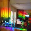Rainbow Symphony  Rainbow Suncatcher Window Film, Diffraction Window Film, Stained Glass Window Cling, Holographic Prismatic Film, Crystal Pattern, 24" X 36", Made in USA view 3