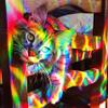 Rainbow Symphony  Rainbow Suncatcher Window Film, Diffraction Window Film, Stained Glass Window Cling, Holographic Prismatic Film, Crystal Pattern, 24" X 36", Made in USA view 4