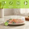 Flexzion Microwave Plate Covers Set of 5 - BPA-Free Microwave Cover with Adjustable Steam Vent, Dishwasher Safe Microwave Splatter Cover, Transparent Plastic Food Covers for Microwave Cooking view 2