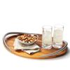Nambe Braid 19-Inch Serving Platter - Modern Scandinavian Wood Tray with Braided Chrome Handles, Elegant Entertaining & Dining Piece for Charcuterie, Appetizers & Cocktails view 2