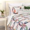 C&F Home Heritage Double Wedding Ring Patchwork Premium 2-Piece Twin Bedding Set All Seasons Luxury Vintage Machine Washable Reversible Lightweight Quilt Bed Bedroom Anniversary Romantic Gift Decor view 2
