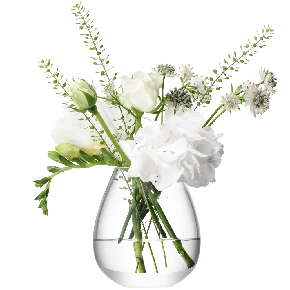 LSA International Flower Mini Table Vase, H3.75", Clear