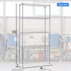 BestMassage 72"x48"x18" 6 Tire Wire Shelving Unit NSF Storage Shelves Large Heavy Duty Metal Shelf Organizer Height Adjustable Commercial Grade Steel Rack 2100 LBS Capacity with Wheels (Chrome) view 3