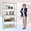 BestMassage 72"x48"x18" 6 Tire Wire Shelving Unit NSF Storage Shelves Large Heavy Duty Metal Shelf Organizer Height Adjustable Commercial Grade Steel Rack 2100 LBS Capacity with Wheels (Chrome) view 4