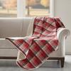 Woolrich Luxury Quilted Throw - Cabin Lifestyle, Patchwork with Moose Design All Season, Lightweight and Breathable Cozy Bedding Layer Throws for Couch Sofa, 50" W x 70" L, Tasha Red view 2