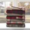 Woolrich Luxury Quilted Throw - Cabin Lifestyle, Patchwork with Moose Design All Season, Lightweight and Breathable Cozy Bedding Layer Throws for Couch Sofa, 50" W x 70" L, Tasha Red view 3