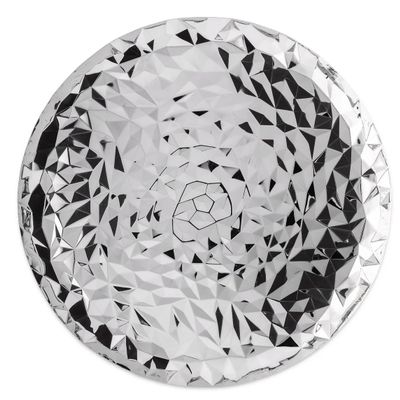 Alessi "Joy n 3" Round Tray in 18/10 Stainless Steel Mirror Polished, Silver