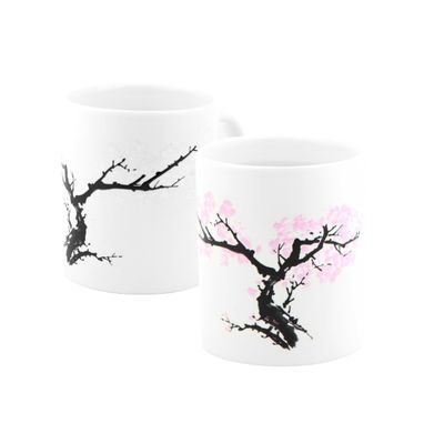 Kikkerland Blossom Morphing Mug  Color Changing Cup Reacts to Heat  Fun Gift for Coffee, Hot Cocoa, & Hot Beverages