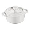 STAUB Ceramic Dutch Oven 3-piece Mini Round Cocotte, White view 2