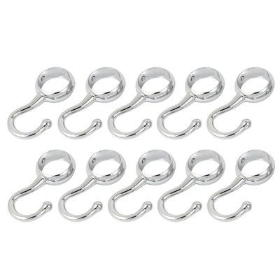 uxcell 10pcs 25mm Dia Round Tube Garment Rail Hanger Hook
