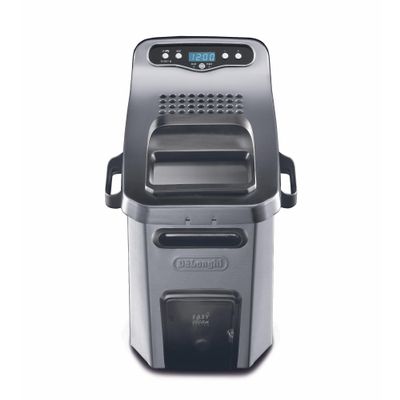 DeLonghi Livenza Deep Fryer with EasyClean System, Cool Zone, Adjustable Thermostat, Dishwasher-Safe Parts, Large Capacity, Easy Oil Draining, Stainless Steel