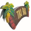 WorldBazzar Hand Carved Tiki BAR Sign with Two Palm Trees 3D view 2