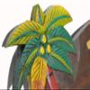 WorldBazzar Hand Carved Tiki BAR Sign with Two Palm Trees 3D view 3