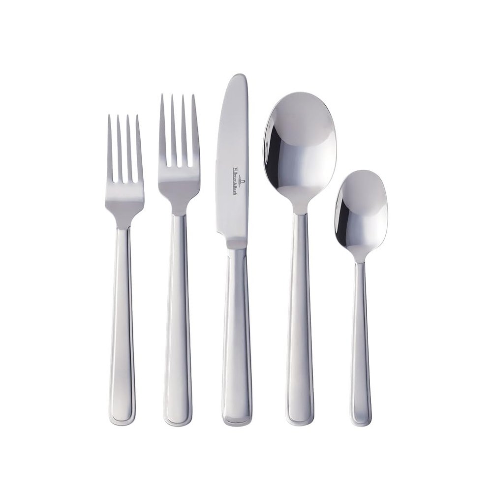 Celeste 60 Piece Flatware Set by Villeroy & Boch - 18/10 Stainless Steel - Dishwasher Safe Silverware - Service for 12