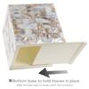 Milano Tissue Box Cover Square  Decorative Tissue Holder for Bathroom - Beautiful Natural Mother of Pearl Capiz Shells Tissue Box Holder - Cube Tissue Box Cover with Durable Bottom Slider view 3