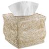 Creative Scents Victoria Tissue Box Cover Square  Beige Tissue Holder for Bathroom - Decorative Tissue Box Holder with Durable Bottom Slider - Boho Bathroom Decor view 1