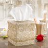Creative Scents Victoria Tissue Box Cover Square  Beige Tissue Holder for Bathroom - Decorative Tissue Box Holder with Durable Bottom Slider - Boho Bathroom Decor view 2